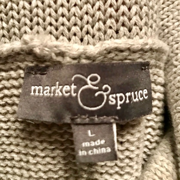 Market & Spruce Gray Sweater Dress Size Large - Picture 3 of 3